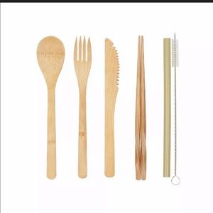 Bamboo Cutlery Flatware Tableware Set (2 set)